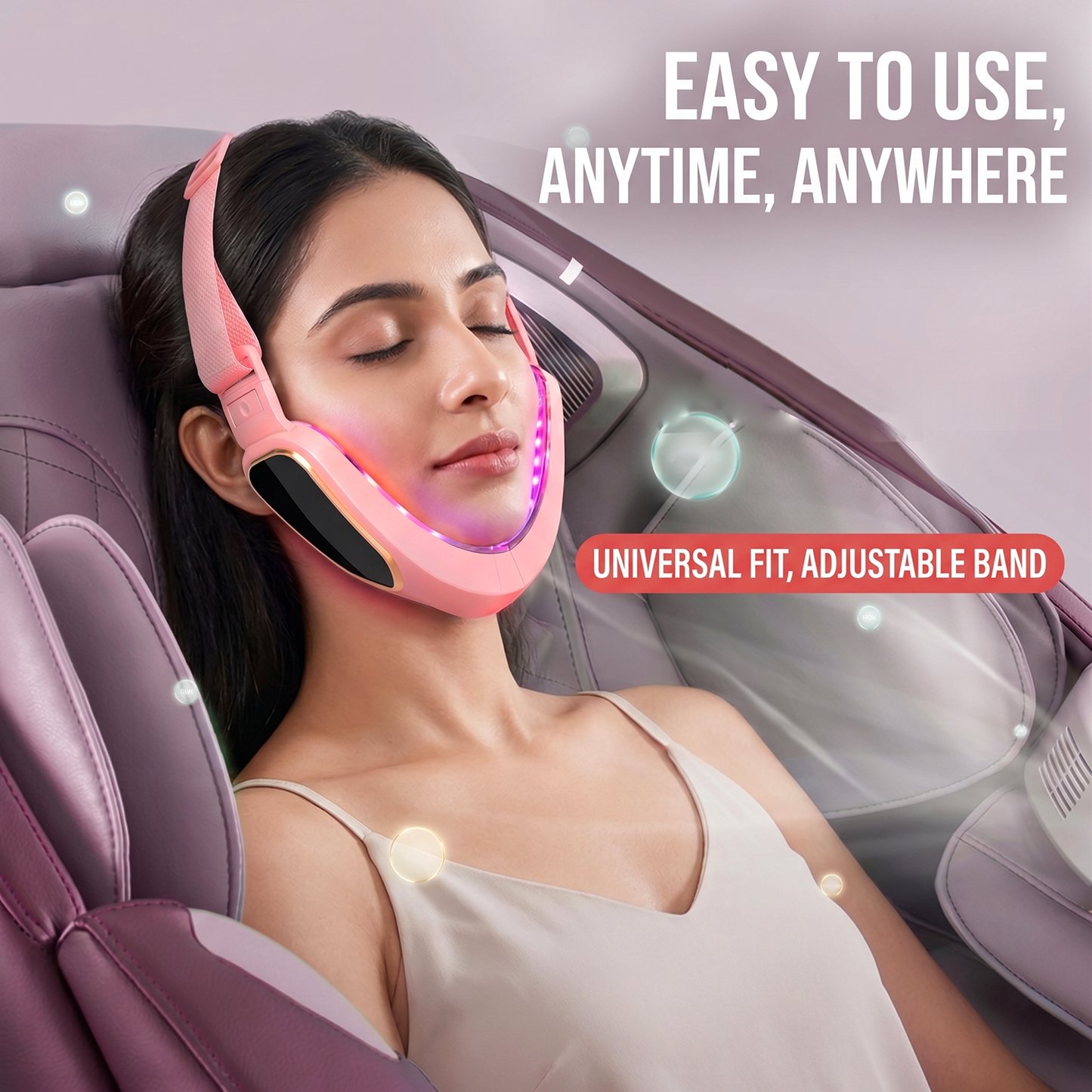 Smart 3D V-Face Sculptor Massager – LED Light Therapy Jawline Lifting Device
