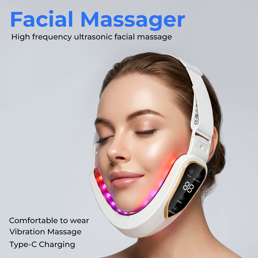 Smart 3D V-Face Sculptor Massager – LED Light Therapy Jawline Lifting Device